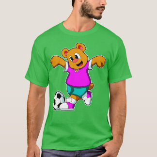 Bear at Sports with Soccer T-Shirt