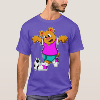 Bear at Sports with Soccer T-Shirt