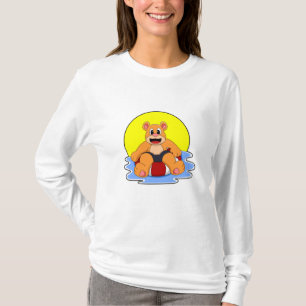 Bear at Swimming with Swim ring T-Shirt