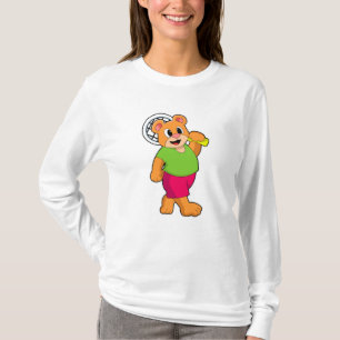 Bear at Tennis with Tennis racket T-Shirt