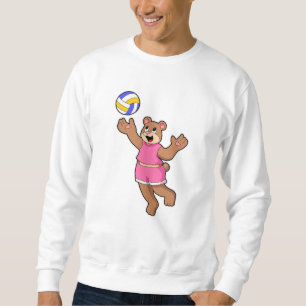 Bear at Volleyball Sports Sweatshirt