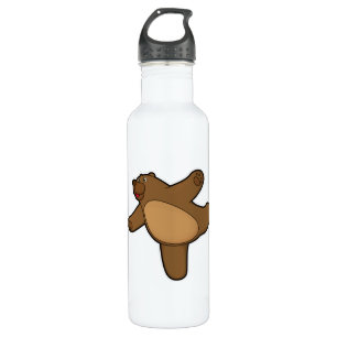 Bear at Yoga Stretching exercise 710 Ml Water Bottle
