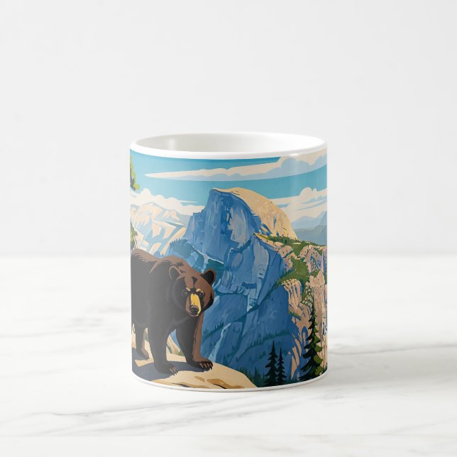 Bear at Yosemite National Park  Coffee Mug (Center)