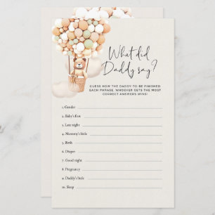 Bear Baby Game - What Did Daddy Say?