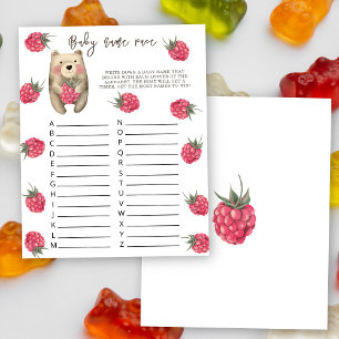 Bear - Baby name race game