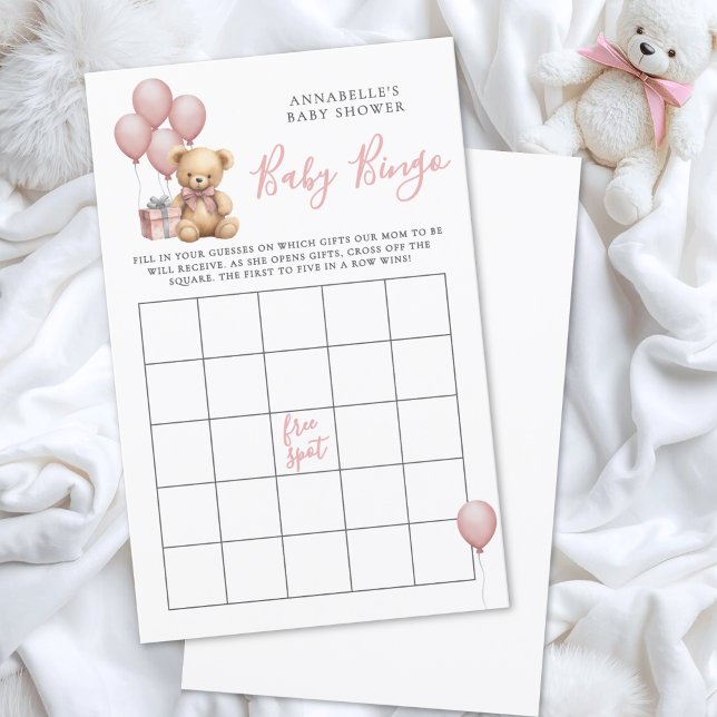 Bear Baby Shower Bingo Game (Bear Baby Shower Bingo Game)