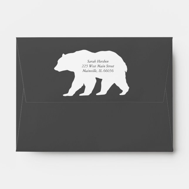 Bear Baby Shower Boy Blue Envelope (Back (Top Flap))