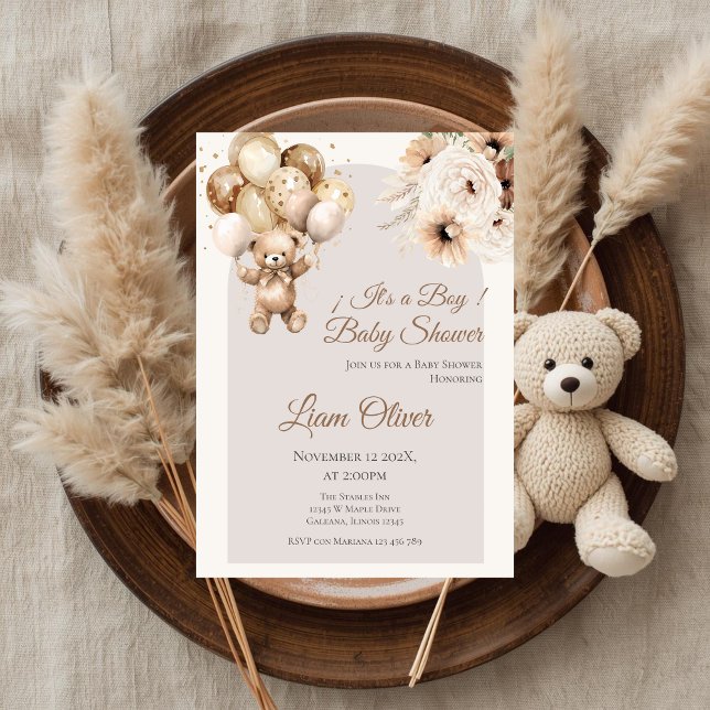  Bear Baby Shower Boy invitation (Creator Uploaded)