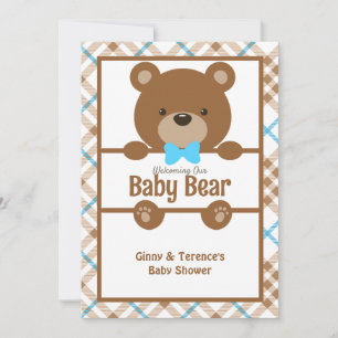 Bear Baby Shower - Cute Classy Pregnancy Shower  Invitation