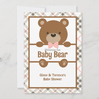 Bear Baby Shower - Cute Classy Pregnancy Shower  Invitation