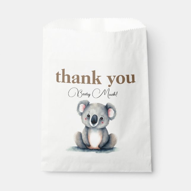 Bear Baby Shower Favour Bag (Front)