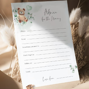 Bear Baby Shower Game - Advice for Mummy