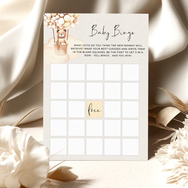 Bear Baby Shower Game BINGO (Creator Uploaded)