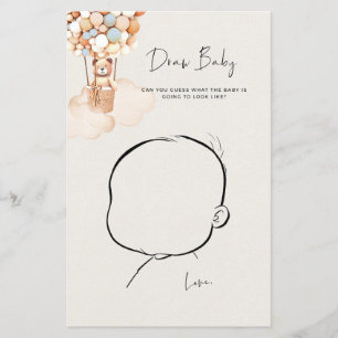 Bear Baby Shower Game - Draw Baby