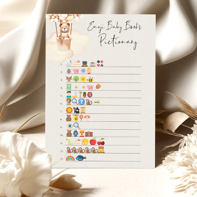 Bear Baby Shower Game Emoji Pictionary (Creator Uploaded)