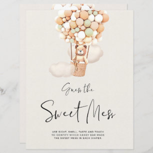 Bear Baby Shower Game - Guess The Sweet Mess