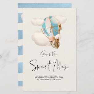 Bear Baby Shower Game - Guess The Sweet Mess Sign