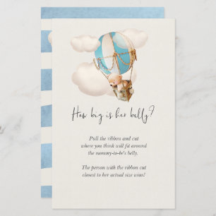 Bear Baby Shower Game - How Big Is Her Belly?