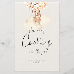 Bear Baby Shower Game How Many Cookies