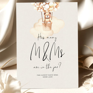 Bear Baby Shower Game How Many M&M's