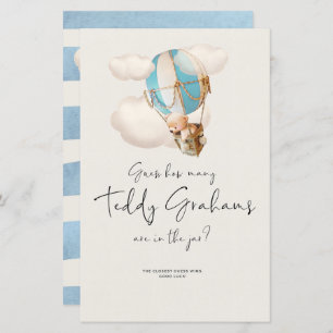 Bear Baby Shower Game - How Many Teddy Grahams?