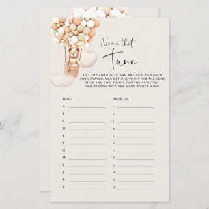 Bear Baby Shower Game - Name That Tune