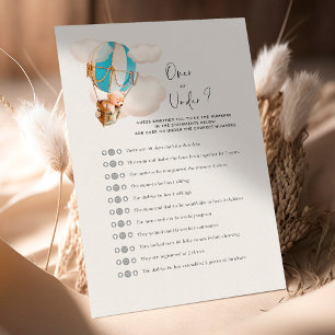 Bear Baby Shower Game - Over or Under?