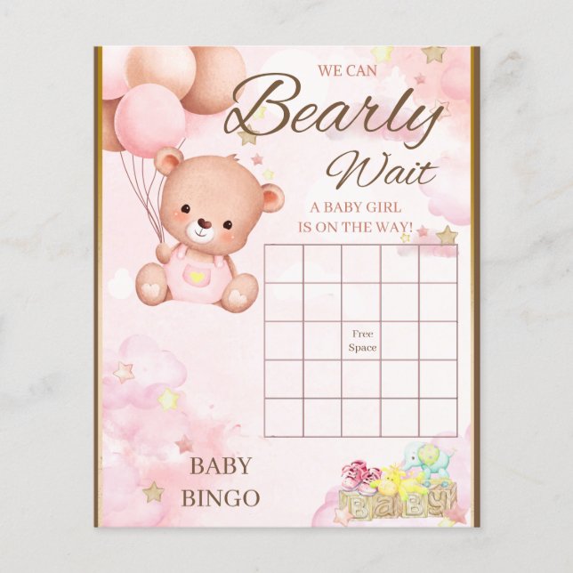 Bear Baby Shower Girl Game (Front)