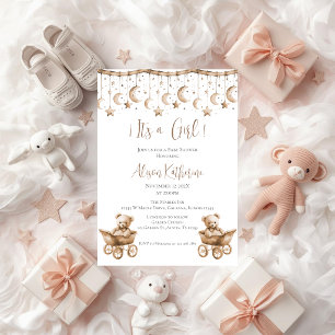 Bear Baby Shower Girl invitation