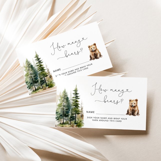 Bear baby shower guess how many bears enclosure card (Creator Uploaded)