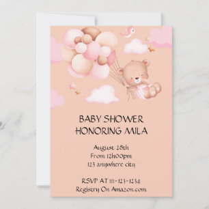 BEAR BABY SHOWER INVITATION