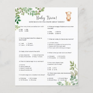 Bear Baby Trivia   Baby Shower Game