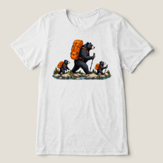 Bear Backpacker Family Hiking Adventure Tri-Blend Shirt