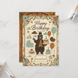 Bear & Balloon Birthday Parade Invitation