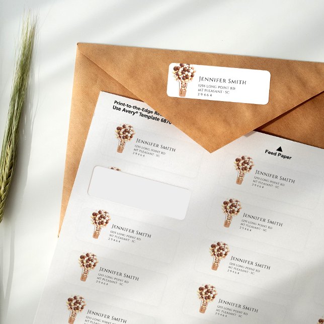 Bear Balloons Baby Shower Label (Creator Uploaded)