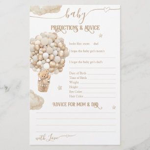 Bear Balloons Bearly Wait Baby Shower Game