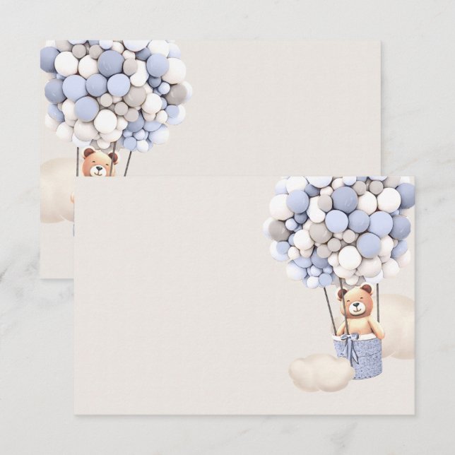 Bear Balloons Blank Enclosure Card (Front/Back)