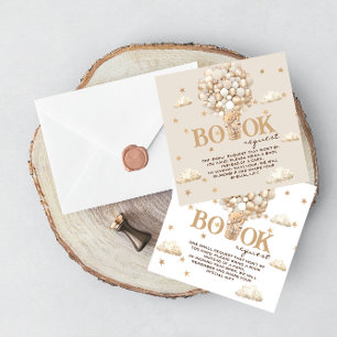 Bear Balloons Book Request White Gold Enclosure Card
