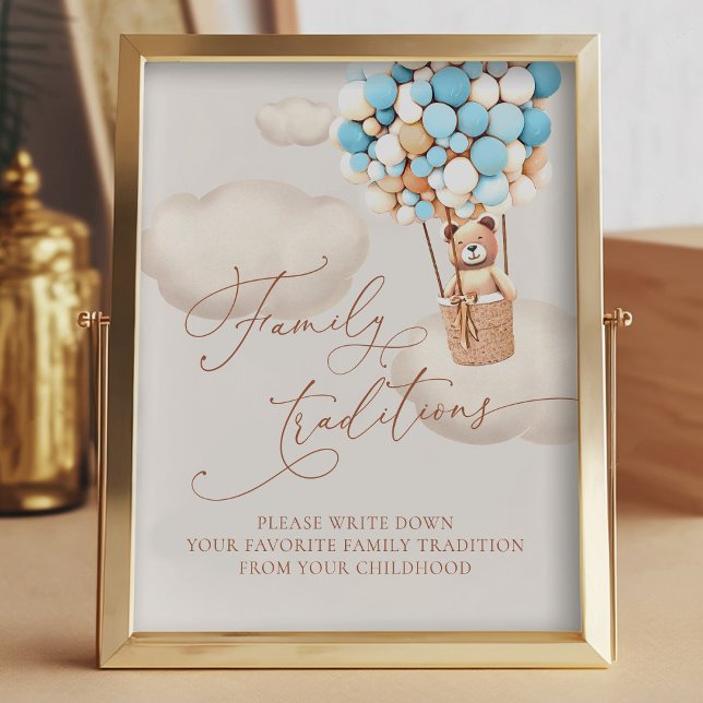 Bear Balloons Favorite Family Traditions Sign (Creator Uploaded)