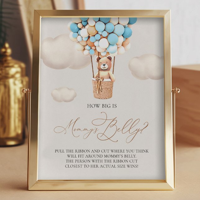 Bear Balloons - How big is Mommy's Belly - Sign (Creator Uploaded)