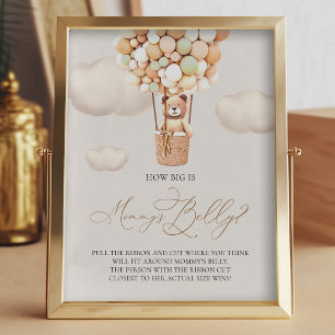 Bear Balloons - How big is Mummy's Belly - Sign