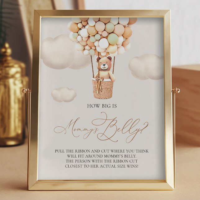 Bear Balloons - How big is Mummy's Belly - Sign (Creator Uploaded)