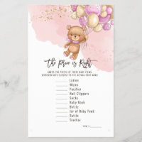  Bear Balloons  Right Price | Baby Shower Game