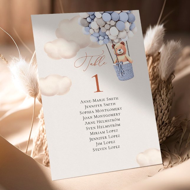 Bear Balloons Table Number and Guest Names (Creator Uploaded)
