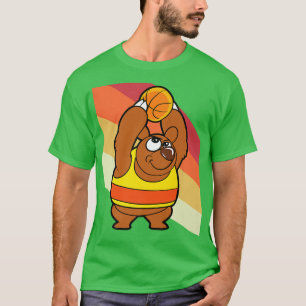 Bear Basketball Player Animal Funny Premium  T-Shirt