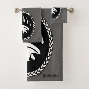 Bear Bath Towel Set Custom Tribal Bear Towels