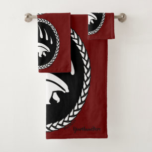 Bear Bath Towel Set Custom Tribal Bear Towels