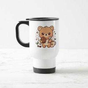 Bear Bean Spoon Kawaii Coffee Travel Mug