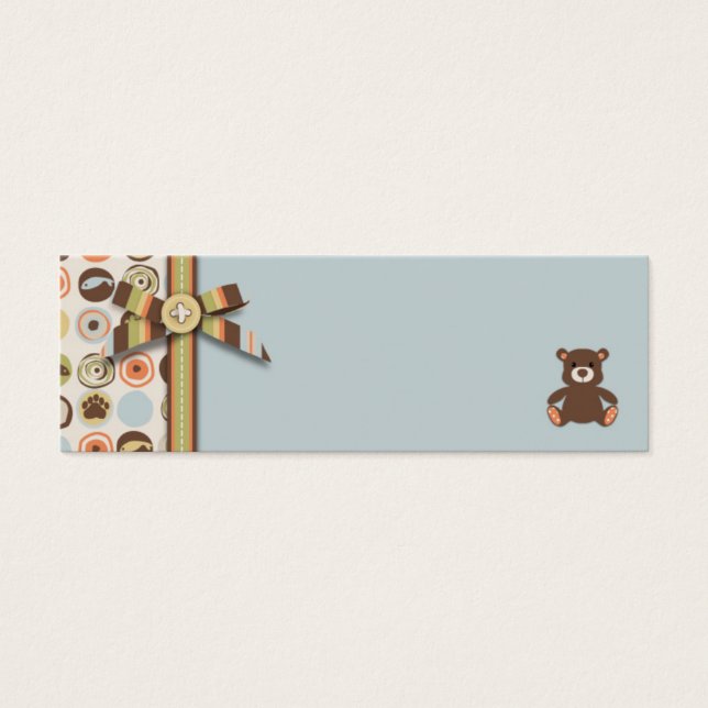 Bear Bear Boy Skinny Gift Tag (Front)
