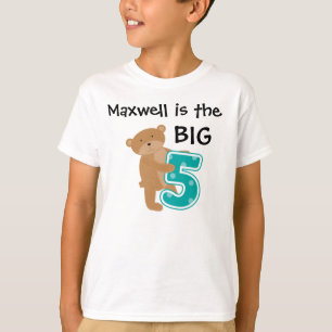 Bear Big FiveCustomizable Birthday T-shirt